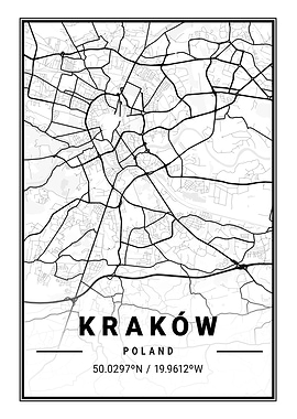 Krakow Light City Map