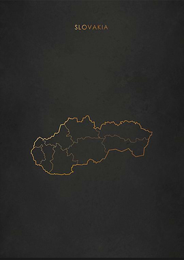 Gold Slovakia Map