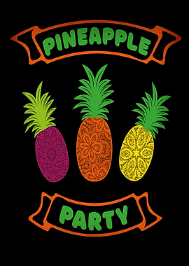 Pineapple party colorful