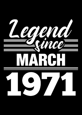 Legend Since March 1971