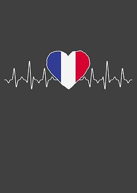 France Heartbeat Flag