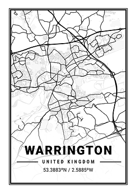 Warrington Light City Map
