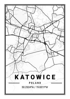 Katowice Light City Map