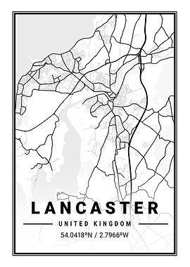 Lancaster Light City Map