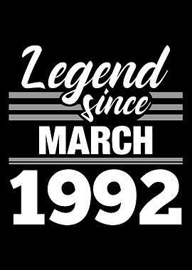 Legend Since March 1992