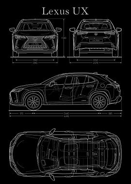 Lexus UX 2019 Blueprint