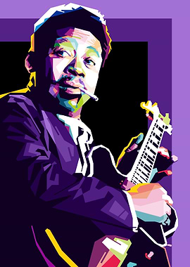 BB King PopArt Portrait
