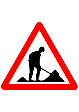 Macau Road Sign Road Work