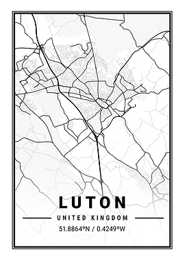 Luton Light City Map