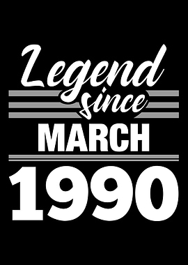 Legend Since March 1990