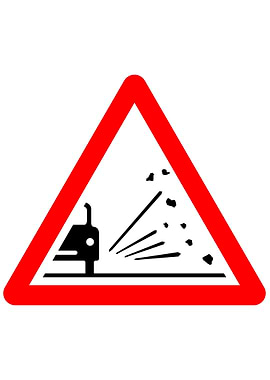 Macau Road Sign Careful