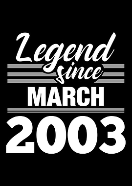 Legend Since March 2003