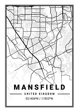 Mansfield Light City Map