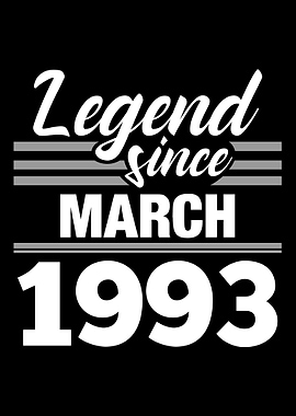 Legend Since March 1993