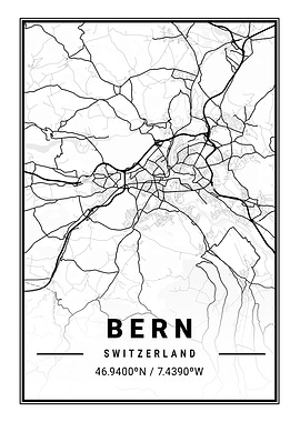 Bern Light City Map