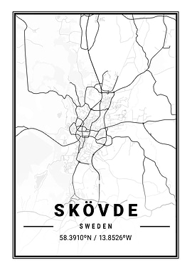 Skovde Light City Map