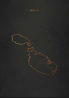 Gold Malta Poster