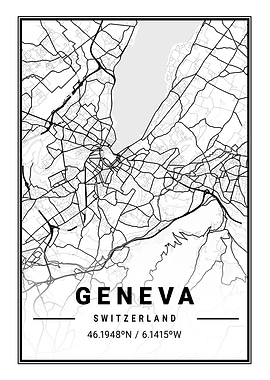 Geneva Light City Map