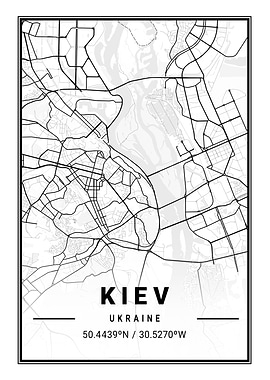 Kiev Light City Map