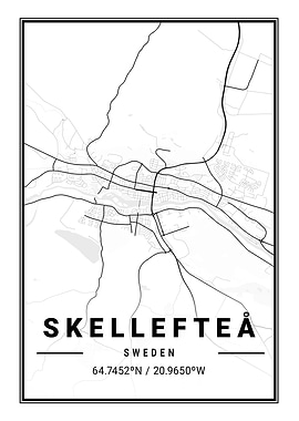 Skelleftea Light City Map