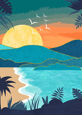 Sunset on a Hidden Beach