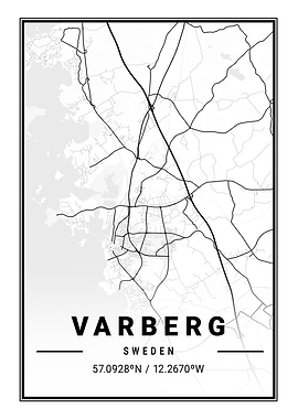 Varberg Light City Map
