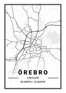 Orebro Light City Map
