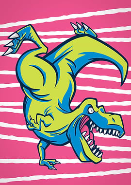 T Rex Dinosaur Handstand