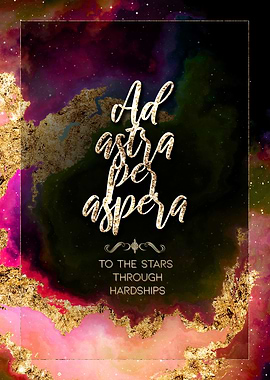 Ad Astra Per Aspera Gold