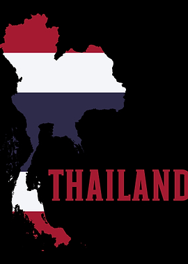Thailand map flag