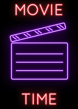 Movie Time Neon Sign