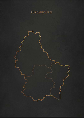 Gold Luxembourg Map