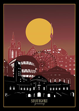 stuttgart city minimal 3