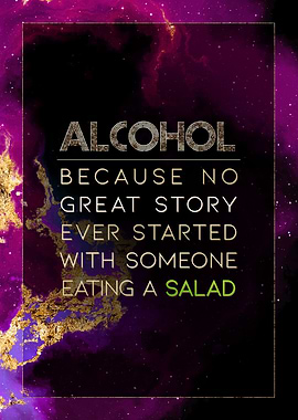 Alcohol Salad Gold Art