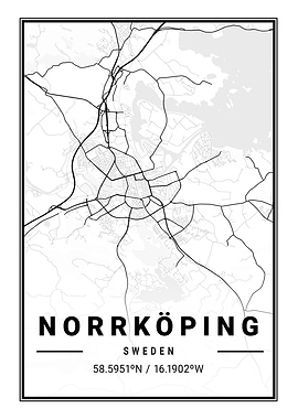 Norrkoping Light City Map