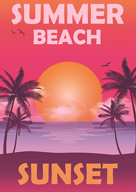 Summer Palm Beach Sunset