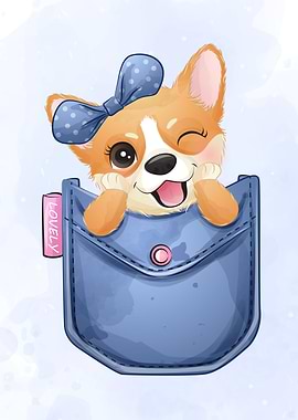 Cute corgi dog