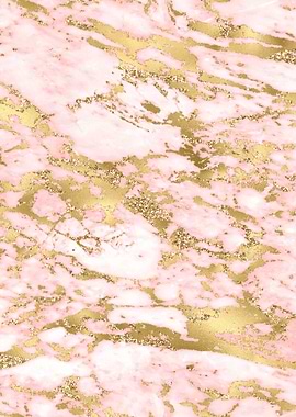 Pink Gold Marble 08