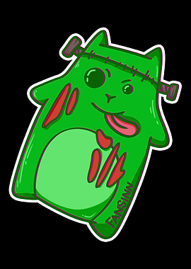 Cat Zombie Halloween Kitty