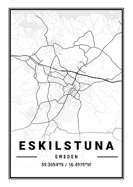 Eskilstuna Light City Map