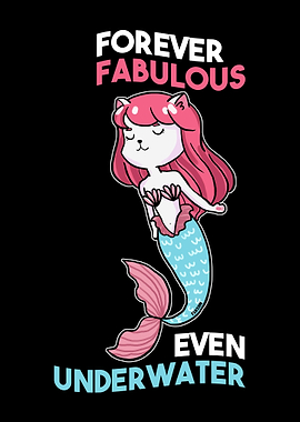 Mermaid cat Mermaid girl a
