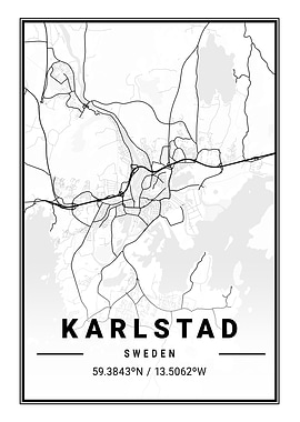 Karlstad Light City Map