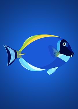 Blue Fish Illustration