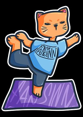 Yoga Cat cat animal Medita