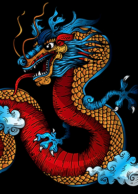 Colorful Japanese Dragon
