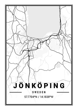 Jonkoping Light City Map
