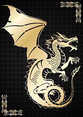 Golden Asian Dragon