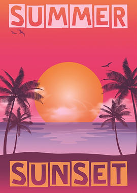Summer Beach Sunset