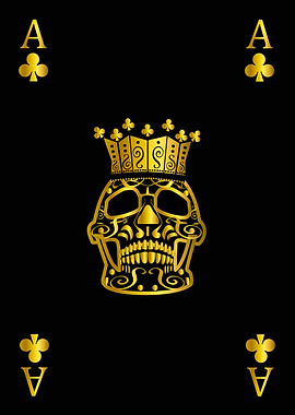 Playing card king gold sk