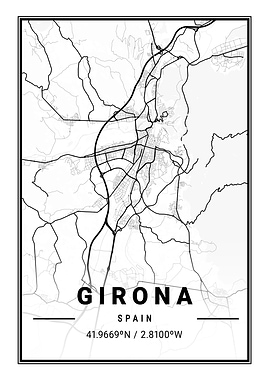 Girona Light City Map